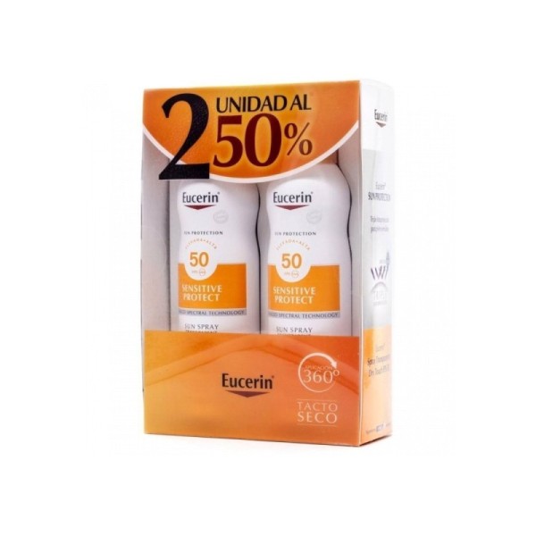 Eucerin Sensitive Protect Solar Transparente Toque Seco SPF-50+ Duplo 2 x 200ml