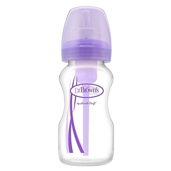 Dr. Browm's Biberón Boca Ancha Morado 270 ml