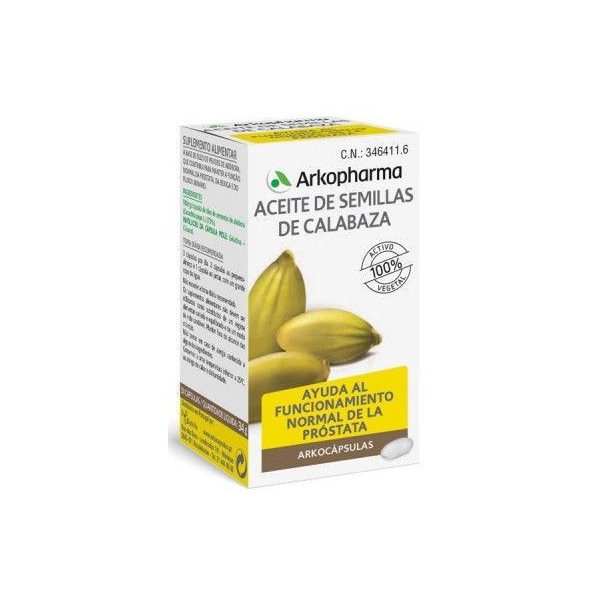 Arkopharma Aceite de Semillas de Calabaza 50 Cápsulas