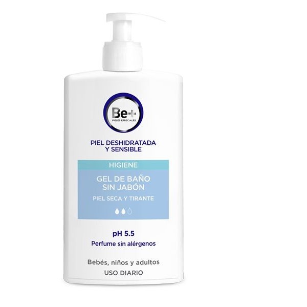 Be+ Gel de Baño sin Jabón Piel Seca y Tirante 400 ml