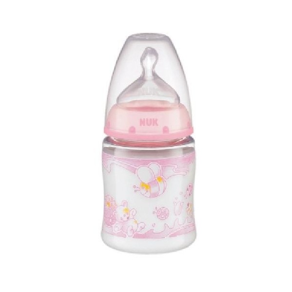 Nuk First Choice Biberón Baby Rosa Tetina Silicona 150ml