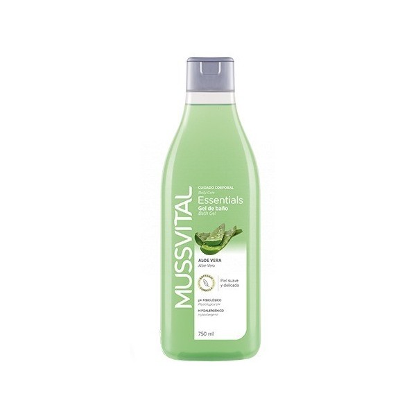 Mussvital Gel de Baño Vitamina E, Aloe Vera y Mussvitine 750 Ml