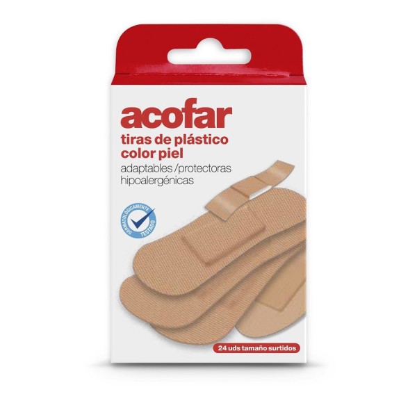 Acofar Tiras Plastico Color Piel 24