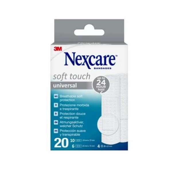 Nexcare Soft Tiras Protectoras Suaves Aposito Adhesivo Surtido 20 u