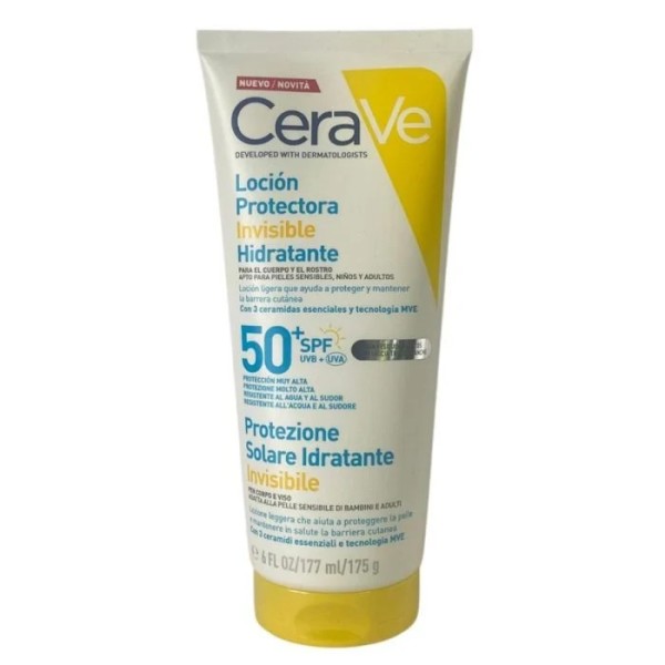 Cerave Loción Protectora Invisible Hidratante Spf50+ 177ml