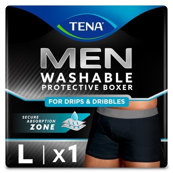 Tena Men Boxer Lavable Boxer Negro L