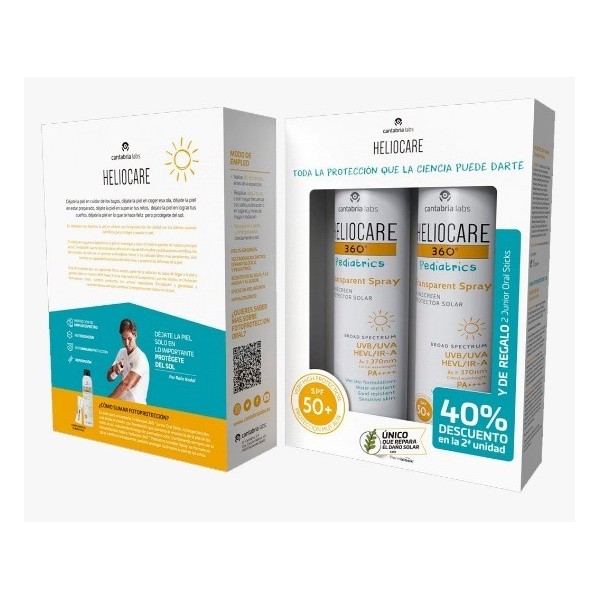 Heliocare 360 Pediatrics Transparent Spray Duplo 2 x 200ml